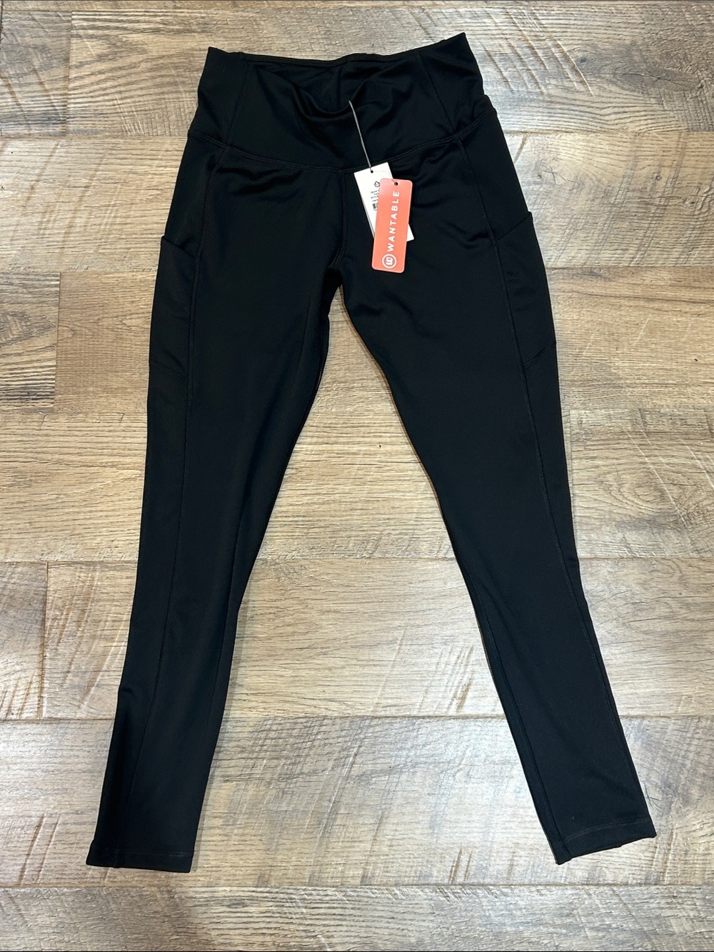 Black High-Waist Pocket Leggings - Unbranded